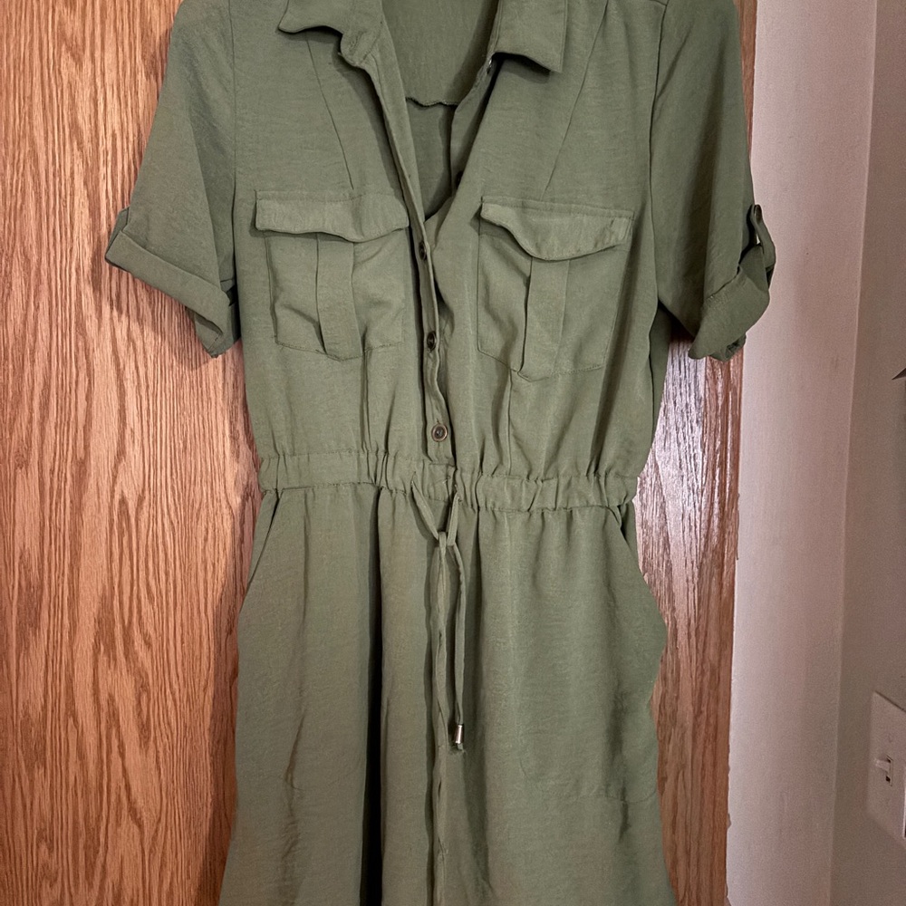 Indulge Olive Green Mini Dress